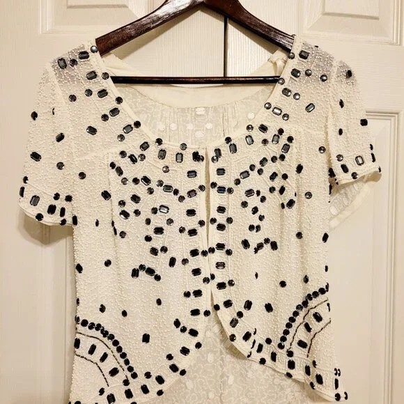 Yumi Kim Beaded Composition Top, Small - Picture 5 of 6